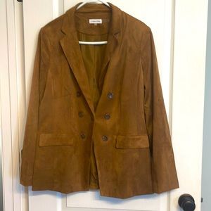 Calvin Klein suede-feel blazer
